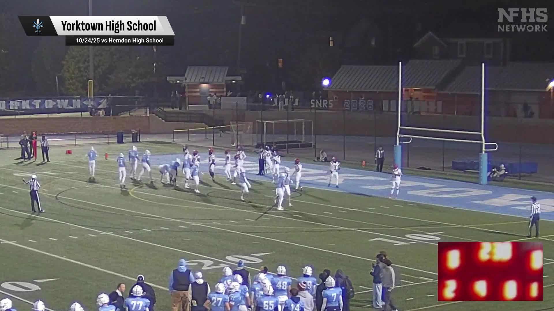 Football Recap: Thursday's  Win Is Yorktown's Sixth in Last Seven Outings