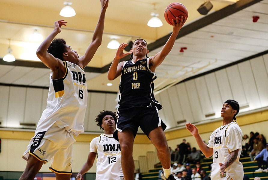 Regarded as one of the top five players in the Class of 2027, Beckham Black of Southeastern Prep Academy in Arkansas is headed to the NBPA Top 100 Camp. (PHOTO: Sam Stringer)