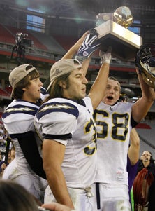 More celebrating last fall after Desert
Vista's state title win.