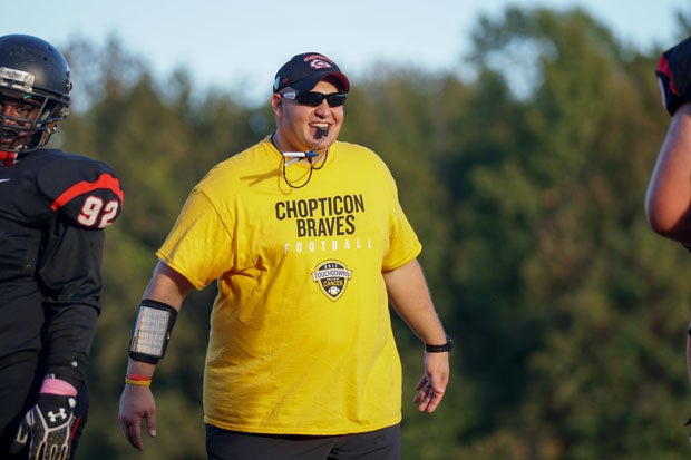 Chopticon assistant coach Mike Gallo got the ball rolling on the all the TAC drive.