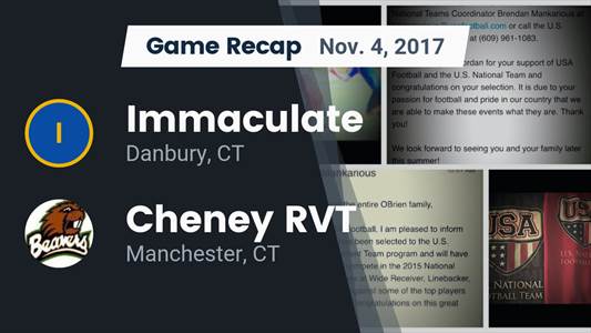 Football Game Recap: Vinal RVT/East Hampton/Goodwin RVT vs. Cheney RVT