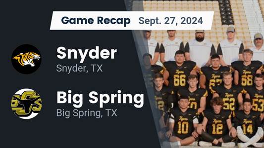 Football Game Preview: Big Spring Steers vs. Fort Stockton Panth