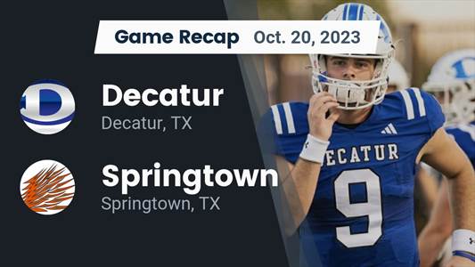 Football Game Recap: Springtown Porcupines vs. Decatur Eagles