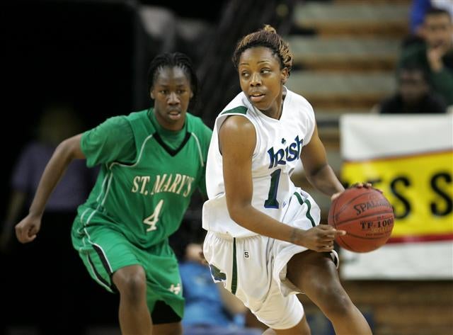 Rogers, like she's done her entire career, races past Jemerigbe.