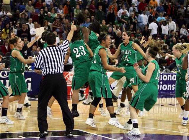 ... As the final horn sounded, St. Mary's let loose with a year's worth of emotion.
