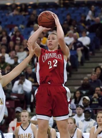 Freshman Hannah Huffman pulled up for four second-half buckets.