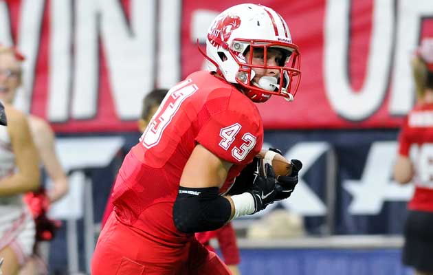 Kyle Williams caught two touchdown passes for Katy in Saturday's win over Cinco Ranch.