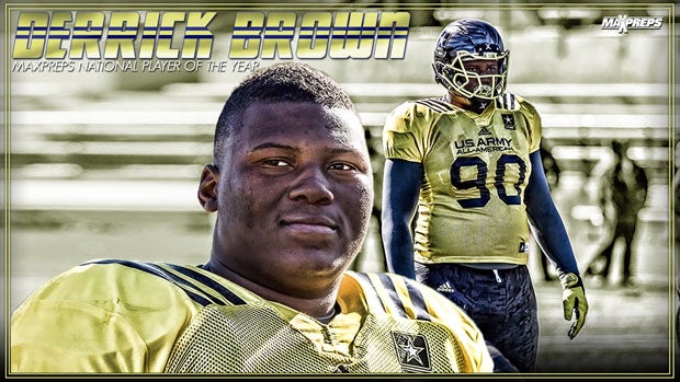 Derrick Brown was the first defensive player to win the MaxPreps National Player of the Year.