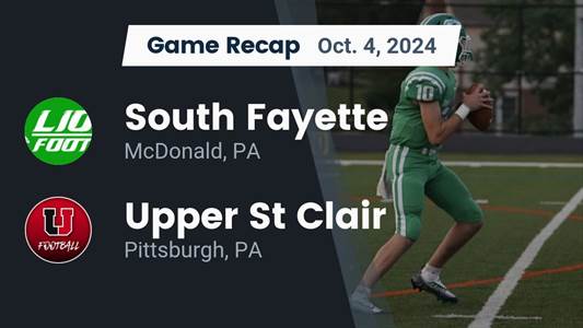 Football Recap: Upper St. Clair Picks Up 13th Consecutive  Victo