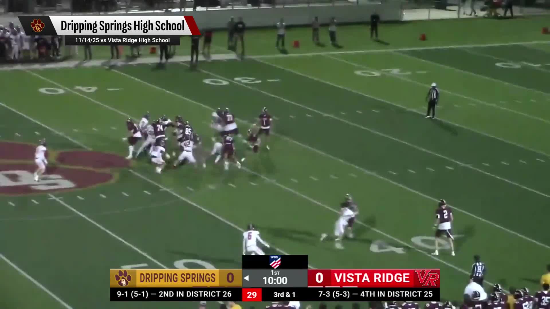 Football Recap: Vandegrift's  Win  on Saturday Extends Winning Streak to Nine + How To Watch