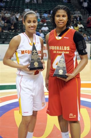 Battle of No. 4s, Diggsin (left) and Ruffin-Pratt share MVP. 