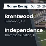 Football Game Recap: Independence Eagles vs. Brentwood Bruins