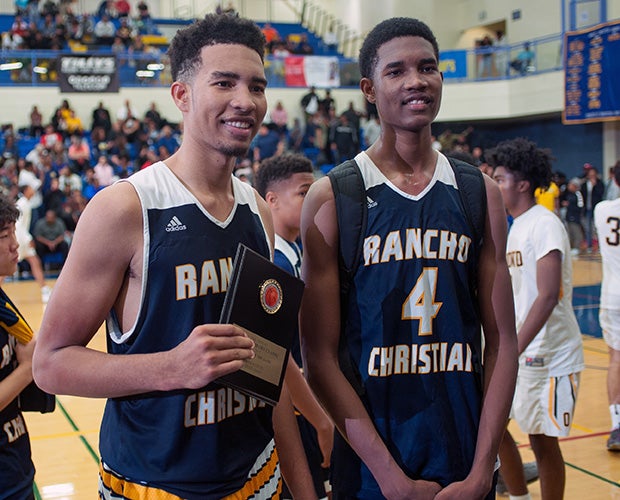 Rancho Christian will be led by the Mobley brothers, Isaiah (left) and Evan.