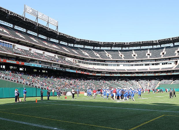 The game was held at Globe Life Park in Arlington - the former home of the Texas Rangers.