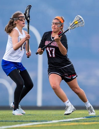 Colorado Academy's Sydney Prokupek (right).