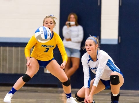 Fruita Monument and senior Riley Snyder, right, finished with the top record (24-1) in Class 5A this season. The Wildcats will be a team to watch as the Colorado state volleyball tournament gets underway Friday at the Denver Coliseum.