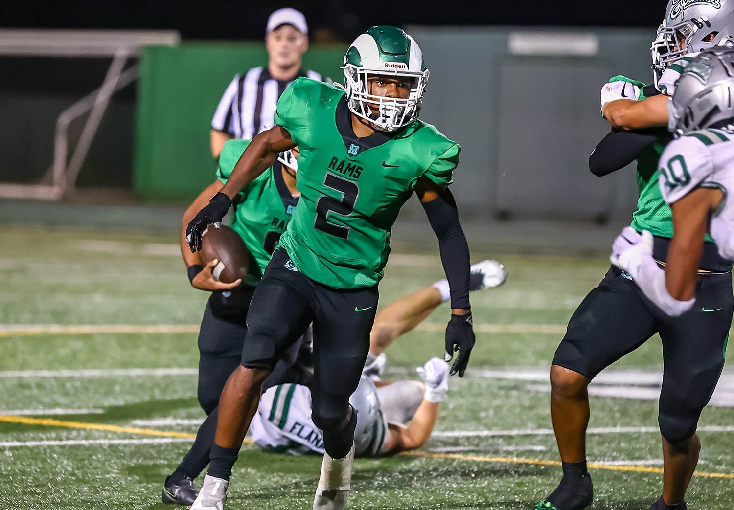 St. Mary's (Stockton) junior running back Asante Carter had 170 rushing yards and three touchdowns in a 42-14 win last week for the No. 3 Rams. (Photo: Ralph Thompson)