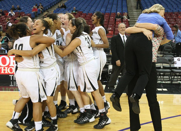 Mitty celebrates its 10th Northern California title with a superb 57-54 win over McNair Saturday at Sleep Train Arena in Sacramento.