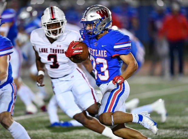 Westlake running back Jack Kayser rushed for a 62-yard touchdown late in the second quarter and added a remarkable 85-yard kickoff return for a TD in the third quarter. 