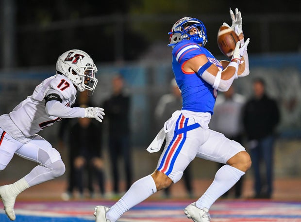 Jaden Greathouse hauls in a 56-yard touchdown pass from Cade Klubnik. 