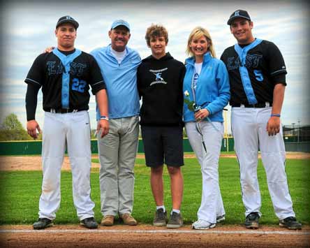 The Brett family (from left to right): Dylan, George, Robin, Leslie and Jackson. Hall-of-Fame legend George Brett encourages his sons to play more than just baseball, and doesn't meddle in their coaching.