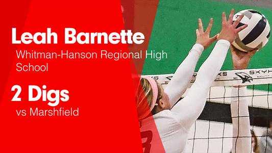 Leah Barnette Game Report: vs Marshfield
