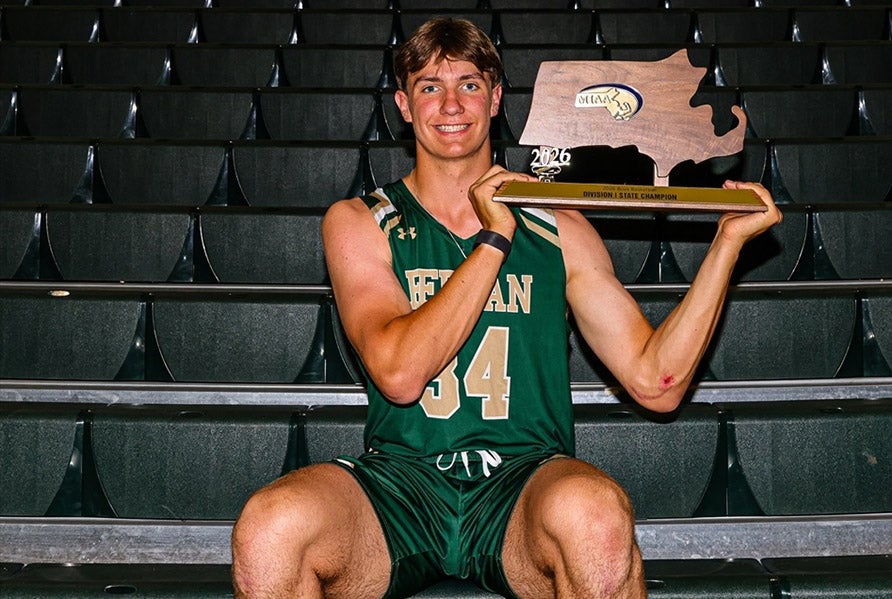 MaxPreps Male National Athlete of the Year Brody Bumila helped Bishop Feehan win its first basketball state titel in March. The school opened in 1961. (PHOTO: Brian Kelly)