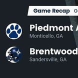 Football Game Recap: Brentwood War Eagles vs. Piedmont Academy Cougars