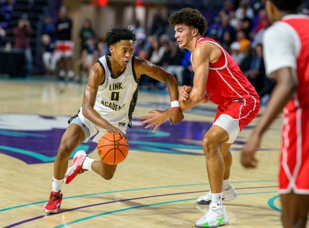 Tre Johnson pumped in a team-high 21 points for Link Academy in their City of Palms Classic semifinal victory. (Photo: Eugene Alonzo)