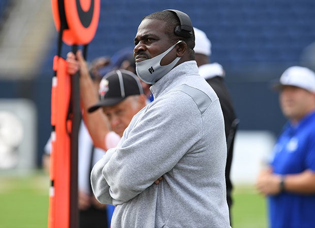 Pepper Johnson was successful in his head coaching debut for IMG Academy.