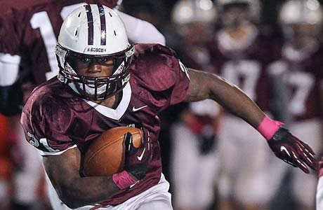 Don Bosco Prep's Elijah Ibitokun-Hanks rushed for career-high 171 yards and had three touchdowns.