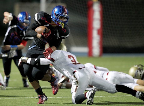 Joe Protheroe has rushed for nearly 2,900 yards leading Clayton Valley to the likely Division II Regional playoff final next week. Many speculate that Oakdale will be Clayton's probable opponent.
