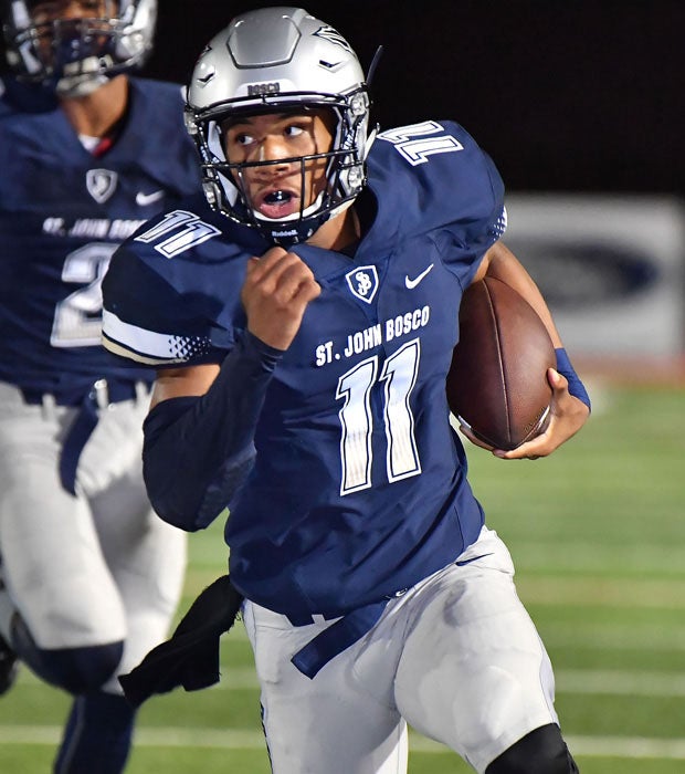 Bosco junior quarterback Re-al Mitchell scored on a 38-yard touchdown run in the first quarter.