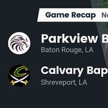 Football Game Recap: Parkview Baptist Eagles vs. Calvary Baptist Academy Cavaliers