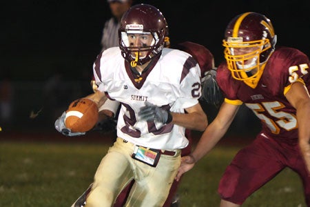 Seth Ryan returns an interception versus Voorhees.
