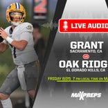LISTEN LIVE Tonight: Grant at Oak Ridge