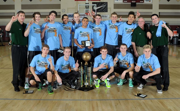 Jackson celebrates Monday night at the MaxPreps Holiday Classic after winning four games in five nights to take the tournament title.