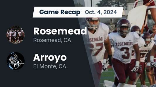 Football Recap: Arroyo Drops Season-High Score on Rosemead