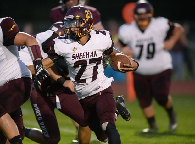 Sheehan's Zach Davis ran for 541 yards and 10 TDs on Friday. It's the second time in as many seasons that Davis has eclipsed 500 yards rushing.