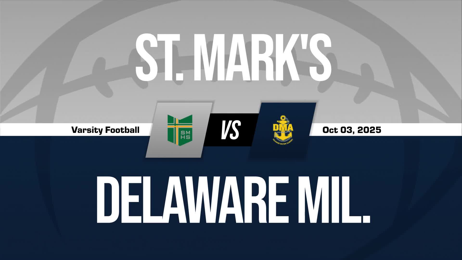 Football Recap: St. Mark's Piles Up the Points Against Milford