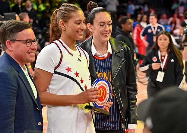 MVP Sienna Betts with WNBA star Breanna Stewart. (PHOTO: Raymond Nanko)