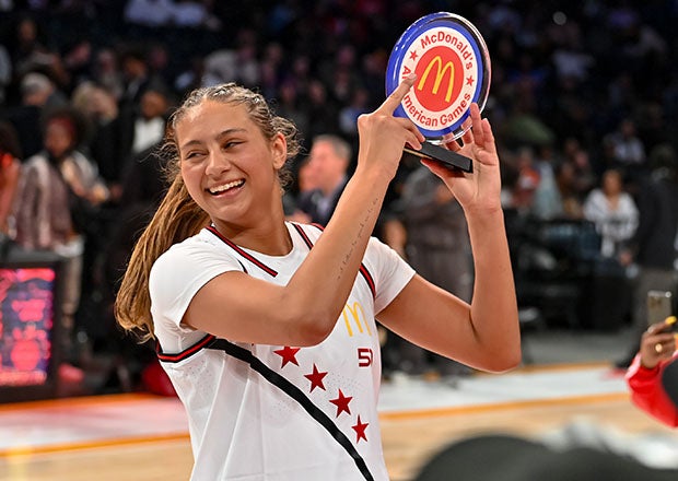 Sienna Betts was the MVP of Tuesday's McDonald's All American Game. (PHOTO: Dr. Raymond Nanko)