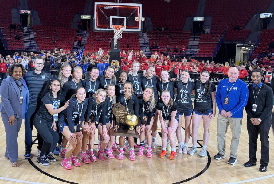 The Whitefish Bay Blue Dukes claim the team's first-ever WIAA state championship, ending the season with a 26-4 record. 