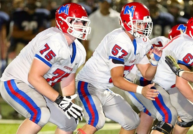 The Bishop Miege offensive line is ready for a championship push.
