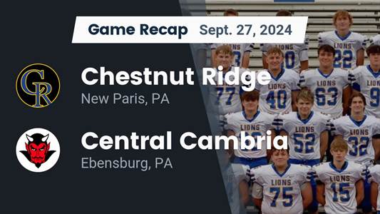 Football Recap: Central Cambria Takes a Loss