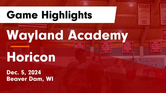 Basketball Recap: Wayland Academy Piles Up the Points Against St