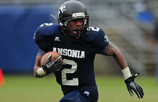 Ansonia's Arkeel Newsome rushed for 391 yards and six touchdowns in a win over Masuk last week.