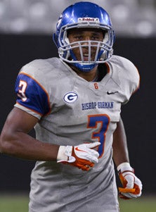 Shaq Powell was all smiles after
each of his five touchdowns.