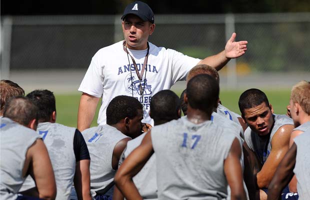 Ansonia head coach Tom Brockett: "The nice thing here is that we have set some state records, and everyone enjoys that because all the kids at every position buy into what we're trying to do. They all feel like they're a part of (the records), and for me as a coach that's important."