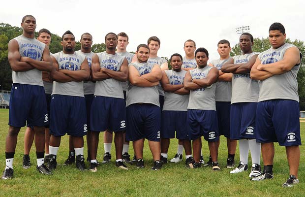 Ansonia lost its entire starting offensive line to graduation. The candidates to restock it this season (above) are many, the answers at this point are few. The Chargers are also down a quarterback.